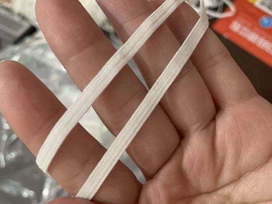 Umsponnene Verschmutzungs-Masken-Gummiband-Schnur der Ebenen-3.0mm